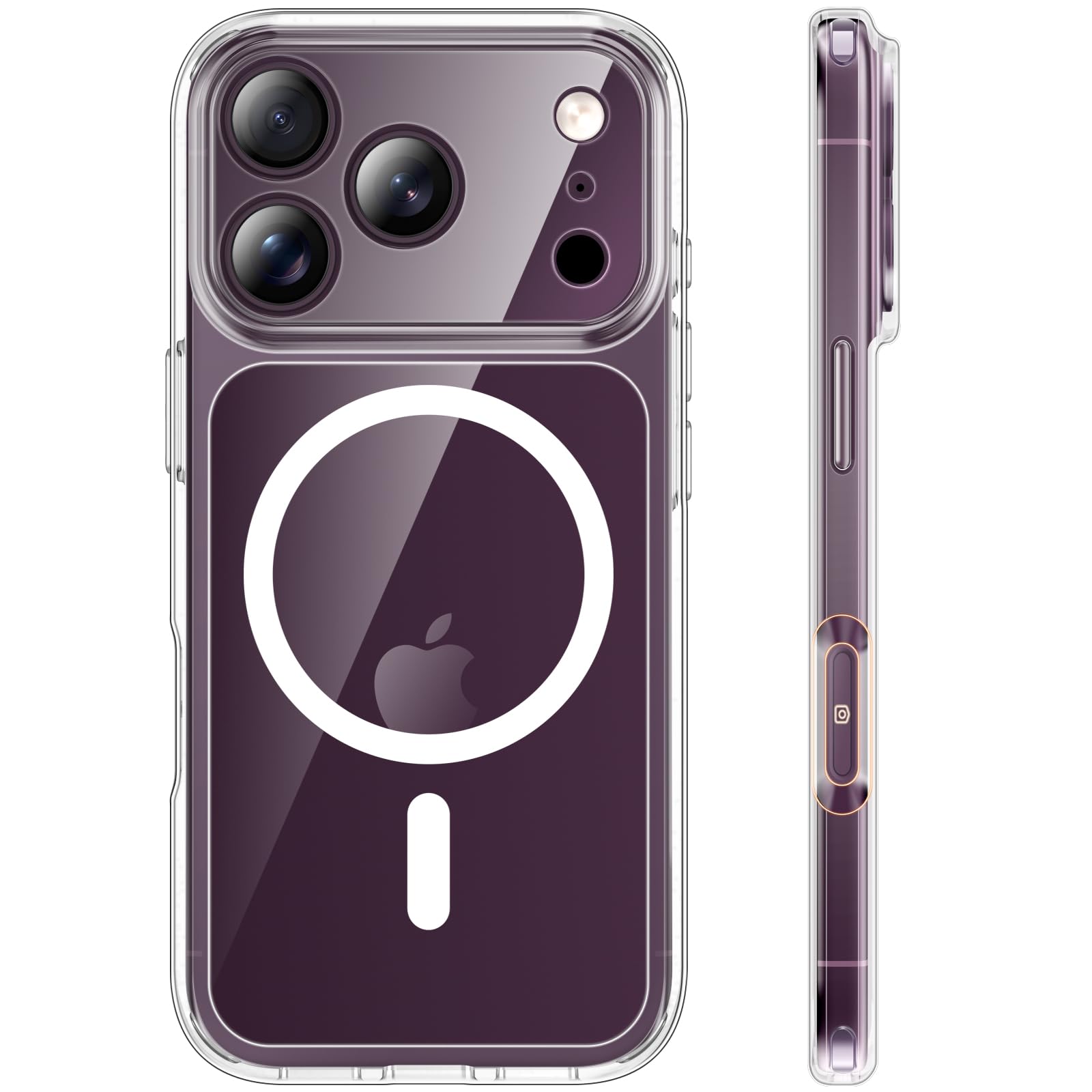 TAURI für iPhone 18 Pro Max Hülle 6,9 Zoll mit Klar Rückseite - Durchsichtig