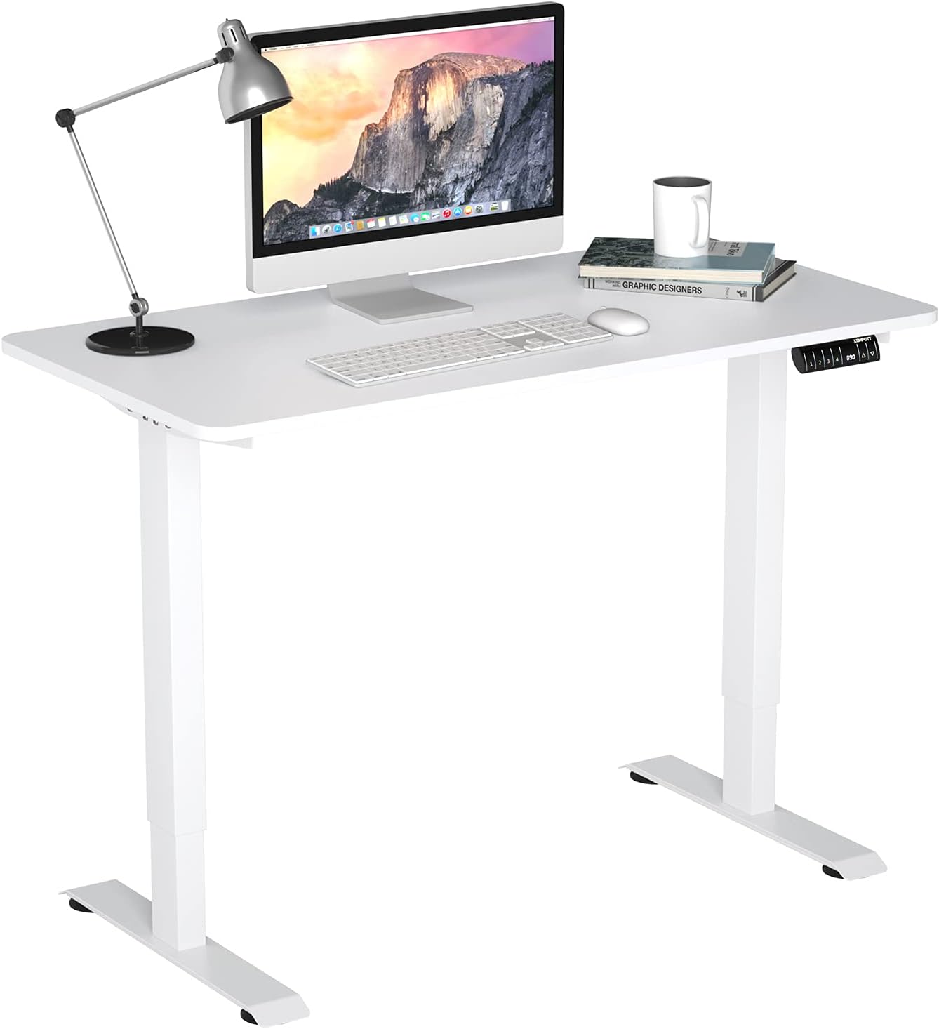 CHEFJOY Electric Elevating Desk, Height Adjustable Standing