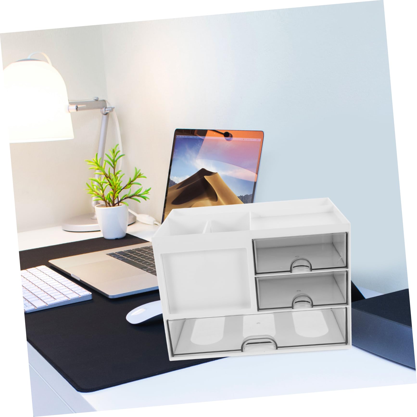 Organizador De Escritorio Deslizables Para Documentos y Accesorios Caja De Almacenamiento Multiusos Para Oficina Hogar y Estudio Diseño De Capacidad Ampliada y Fácil Ensamblaje
