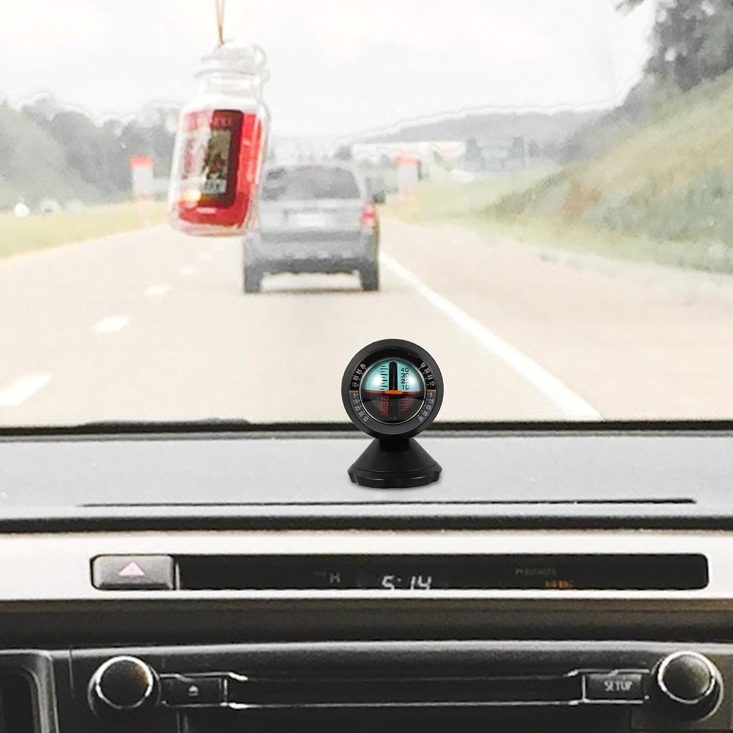 Car Dashboard Compass Ball with Suction Cups, Dash Mount Car and Boat Compass for Vehicle Navigation and Outdoor Camping Use