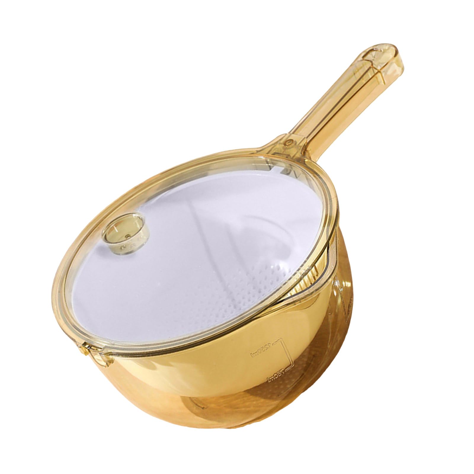 MALSSE Kitchen Strainer Basket with Spout and Handle Fruit Vegetable Washing Container with Double Compartment Double Layer Kitchen Colander Strainer