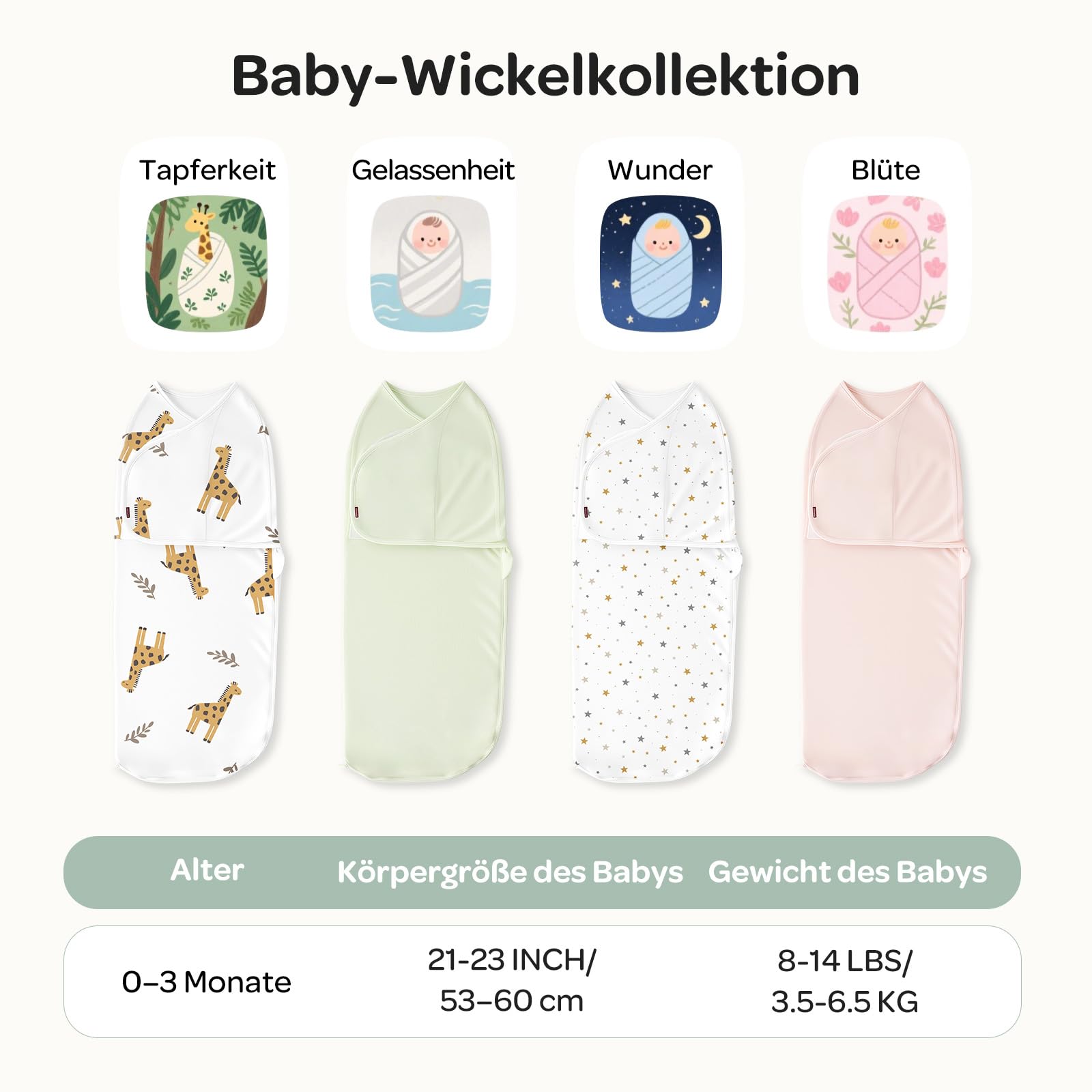 Momcozy Pucksack Baby 0-3 Monate, leiser Verschluss,Swaddle für frischgebackene Eltern, reduziert den Schreckreflex, unverzichtbar für Neugeborene 0-3 Monate, 2er-Pack,Rosa