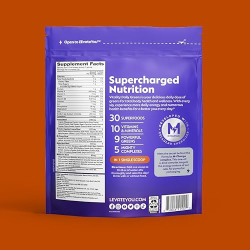 Miniatura 10 de Steve Harvey's L'Evate You Vitality Daily Greens en polvo, sabor original (28 porciones), 30 superalimentos, 9 verduras, para un impulso de energía