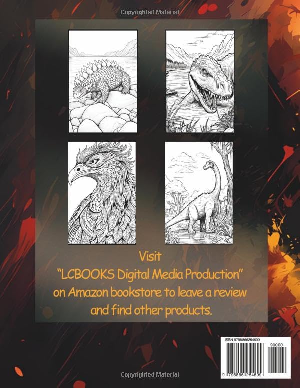 Dinosaur Coloring Book: Realistic Dinosaurs, Perfect for Teens and Adults with 50 plus pages of Dinosaurs - Image 2