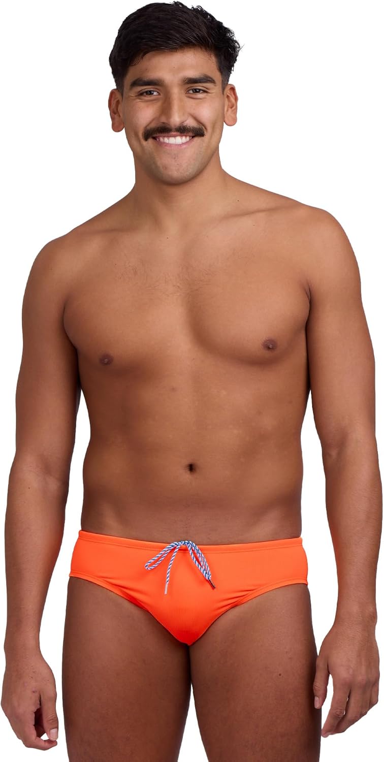 JOLYN Brolyn Men's Training Swim Brief - Internal Drawcord, Durable Chlorine-Resistant for Lap Swimming, Water Polo, Racing