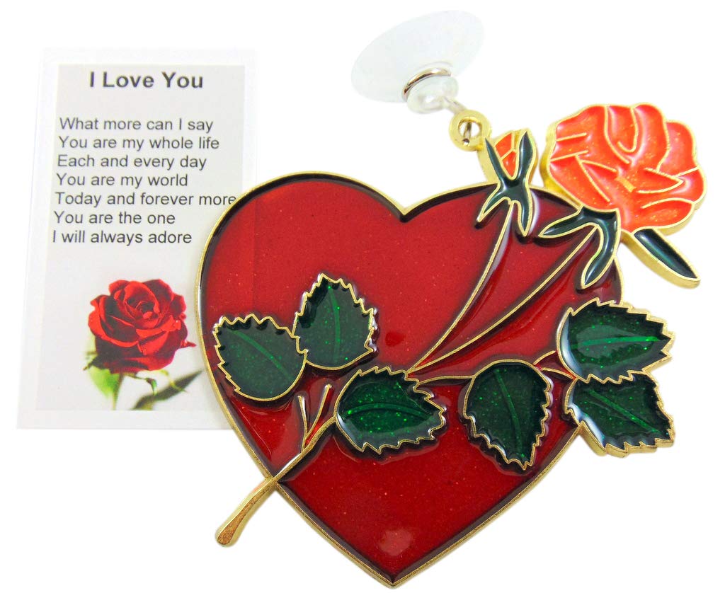 Westmon Works Love Heart Suncatcher – Mit Gedichtkarte & Aufhänger | Perfekt Als Geschenk Für Fenster