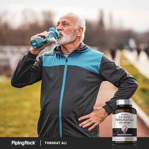 Miniatura 6 de Piping Rock Tongkat Ali para hombres | 1200 mg | 120 cápsulas | Extracto de raíz de Longjack | Suplemento de hierbas | Sin OMG, sin gluten