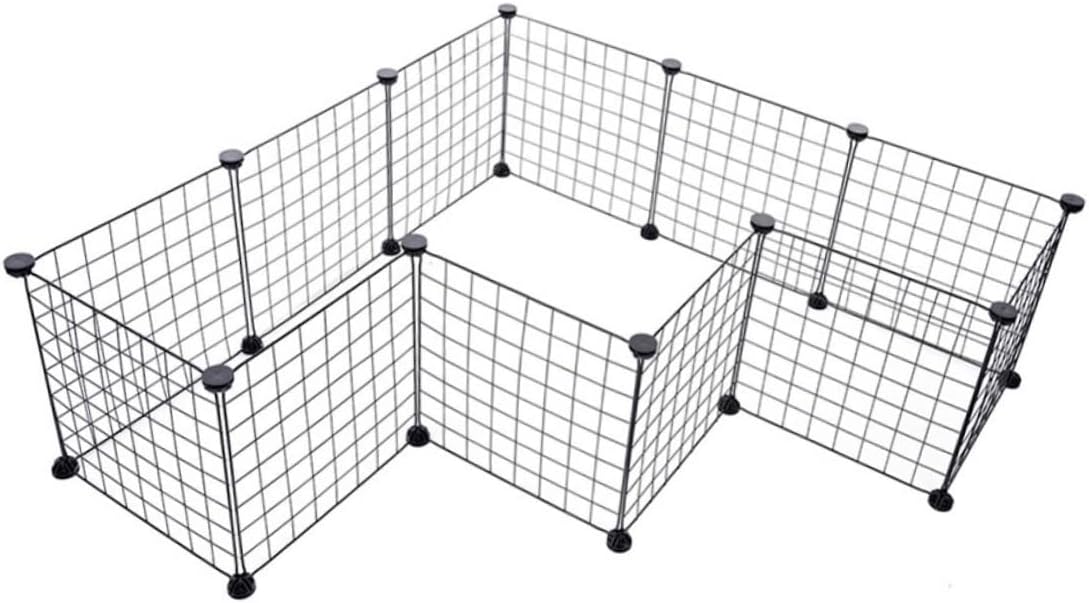 8pieces Pet Playpen for Dogs Cats Iron Cage Secure Latch Easy Assembly Portable Design for Use