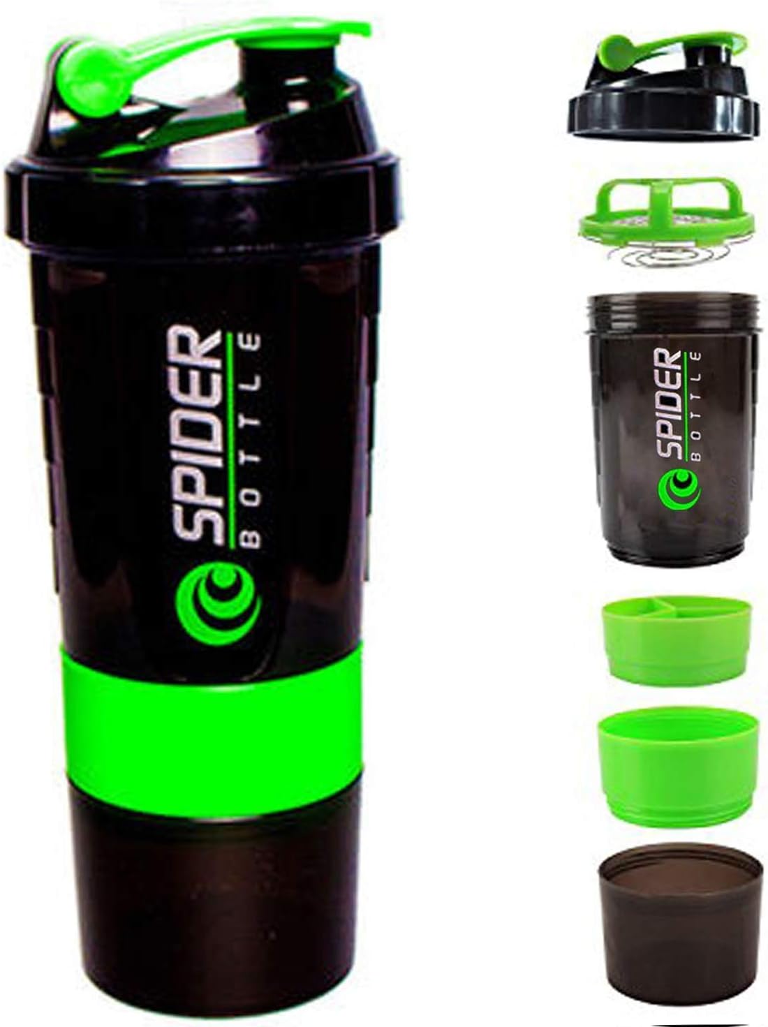 Spider Protein Shaker Bottle for Gym/Cycling Water Bottle/Protein Shaker - 500ml (Color May Change as per availablity)