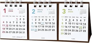 エムプラン 2026 カレンダー キュービックス 卓上 プチプチ 3ヶ月 ベーシック 204020-01-62 2026年 1月始まり