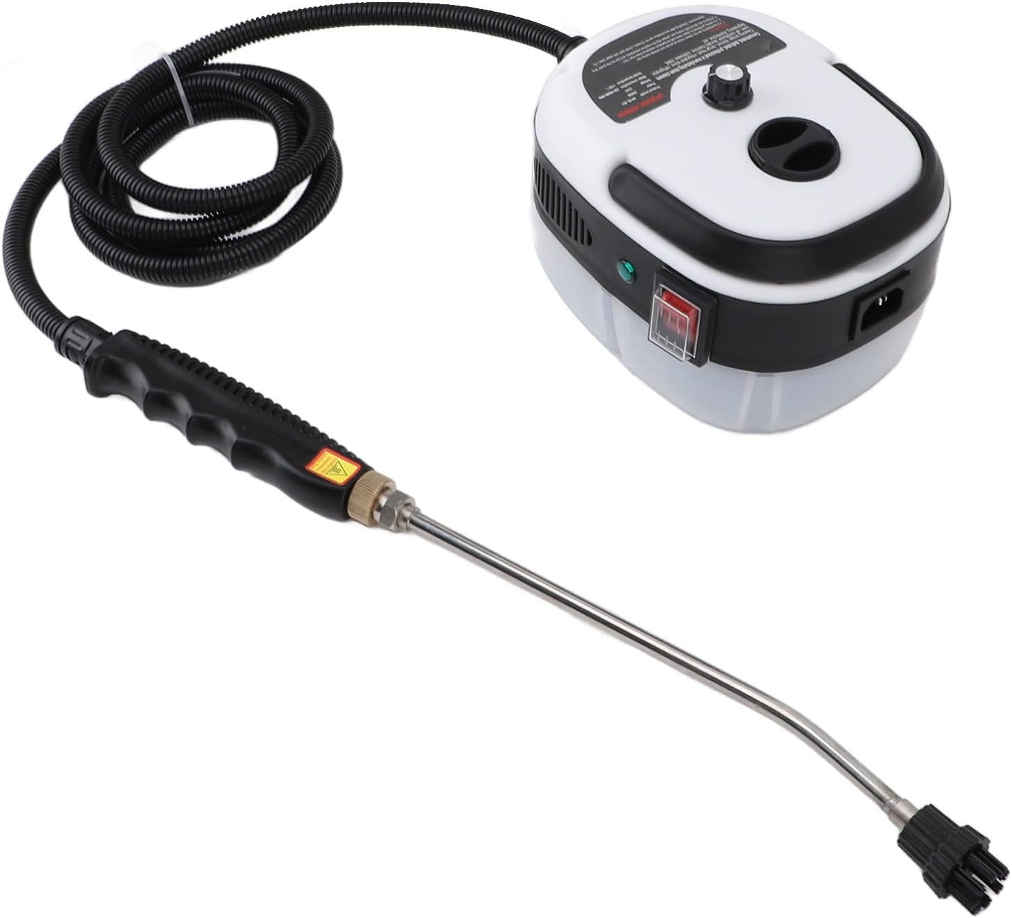 Sorandy 2500W Steam Cleaner, Rapidly Heating Handheld Steam Machine for, Portable with 4 Brush Heads and Extension Rod, 3 Bar Pressure for Bathroom, Kitchen, Living Room (A)