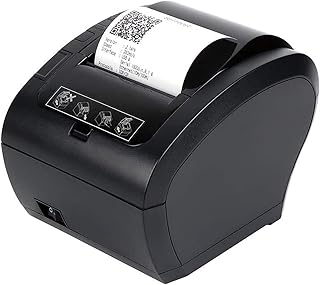 MINGMIN-DZ 80MM Thermal Receipt POS Printer Black Printer with Auto Cutter Bluetooth Ethernet USB Port Support Cash Drawer ESC/POS For home office (Color : 306S USB RS232)