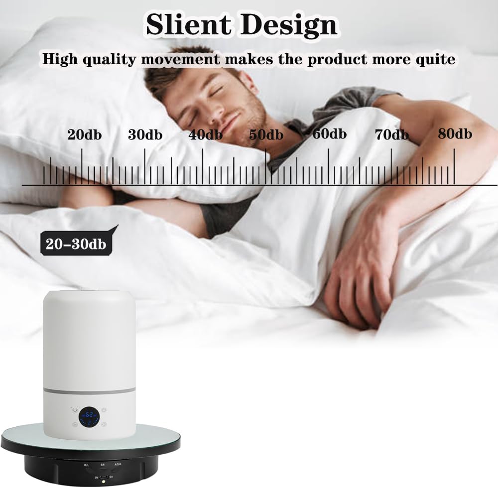 JAYEGT 3 in 1 Motorized Rotating Display Stand with 5.74 /7.08/ 8.66 inch Replacement Mirror Cover，Max 22lbs Load，360 Electronic Turntable for Photography Products (Mirror /3 in1 / Black/ Remote controller)