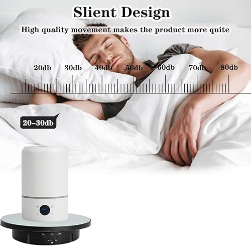 Miniatura 38 de JAYEGT Soporte de exhibición giratorio motorizado 2 en 1 con cubierta de espejo de repuesto de 5.74/8.66 pulgadas, carga máxima de 22 libras