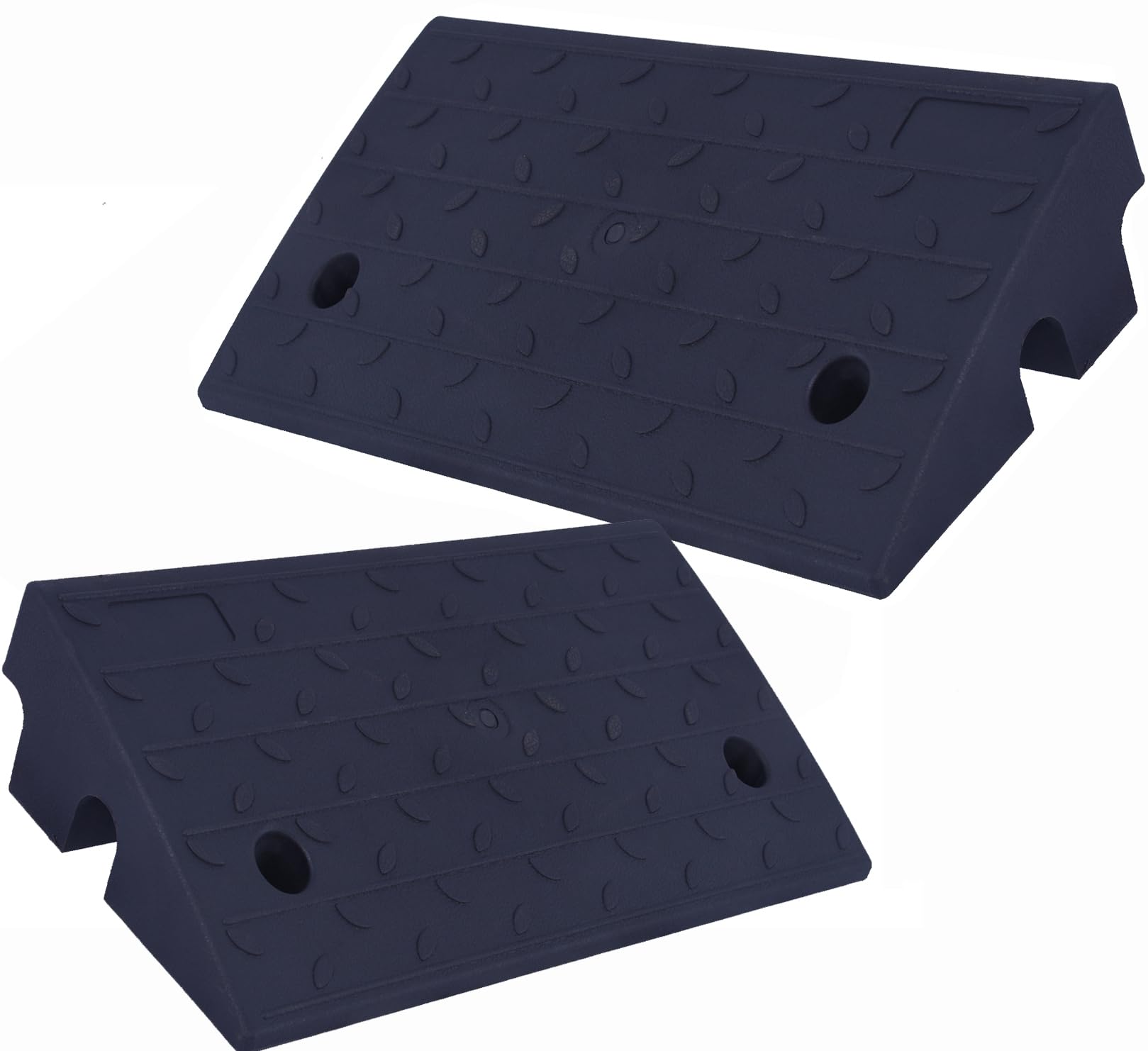2Pack Plastic Curb Ramp 6" inch High 17" Length for Driveway Curb Ramp, Car, Motorycle, Loading Dock, Truck, Pickup Truck, Threshold Ramp(2Pack, 6 INCH Rise)