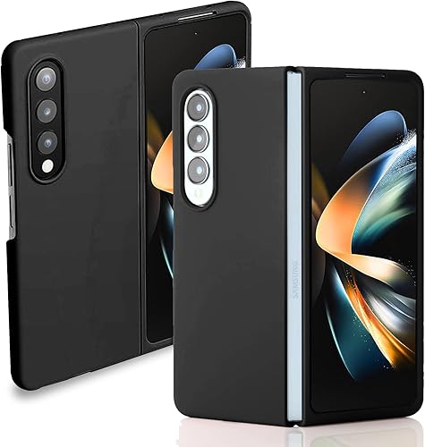 Miniatura 1 de Miimall Funda compatible con Samsung Galaxy Z Fold 5, parachoques de PC líquido sedoso, carcasa plegable ultrafina y ligera, funda protectora de