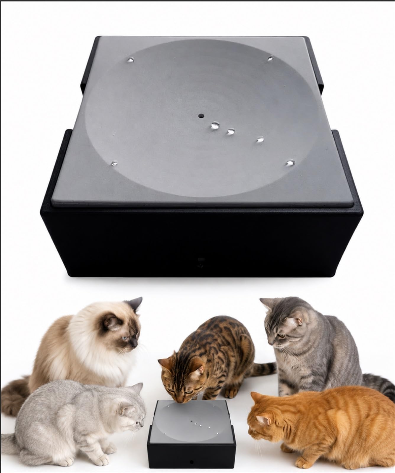 Juguete eléctrico for Gatos, Fuente de Goteo automática, dispensador silencioso de Gotas de Agua for Gatos de Interior, Gatitos, Oficina en casa(Charging Mode)