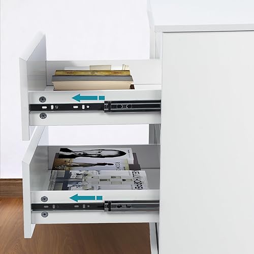 Miniatura 7 de Cómoda de 6 cajones para dormitorio, cómoda blanca, cómoda de madera, juego de aparador para dormitorio, aparadores y cómodas, armario de