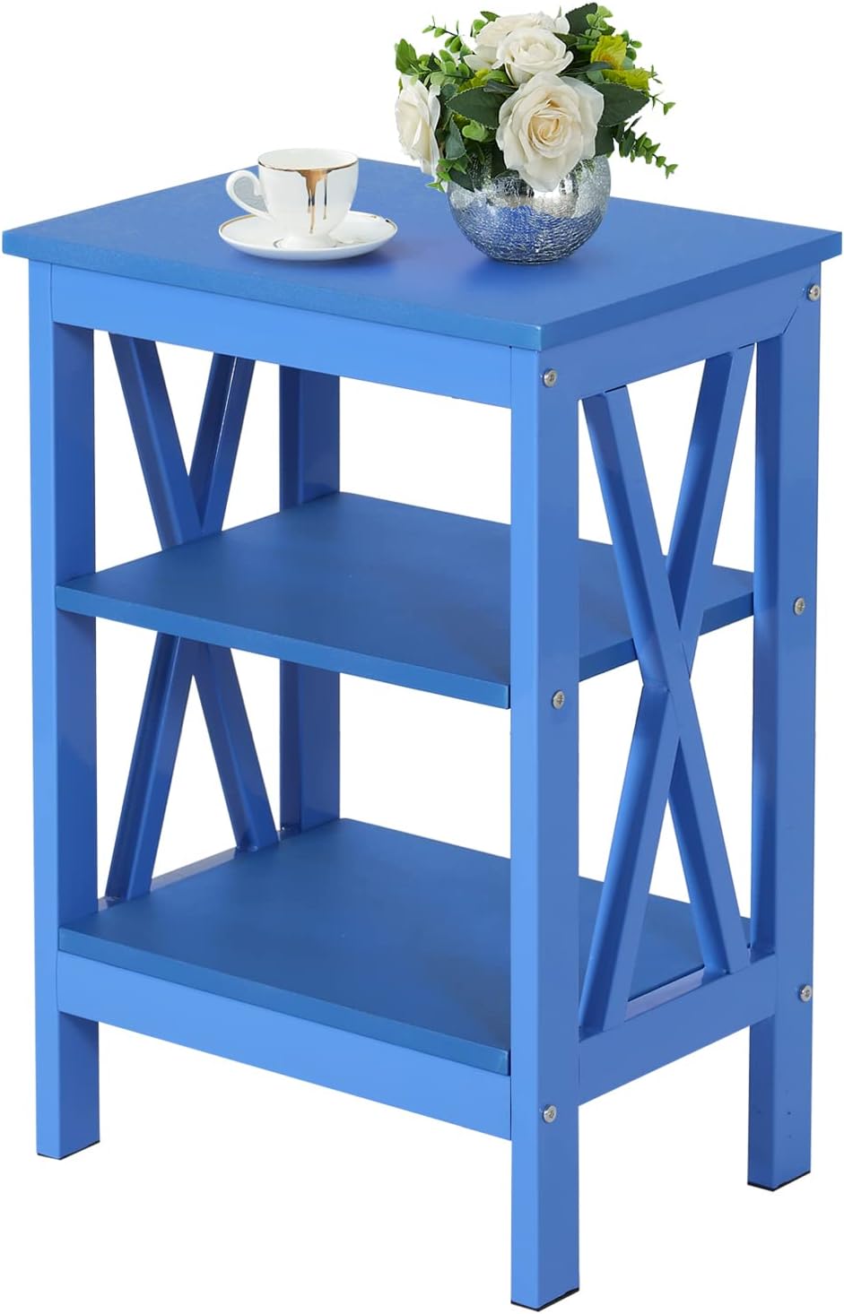 VECELO End Side Table with Storage Shelf Nightstands for