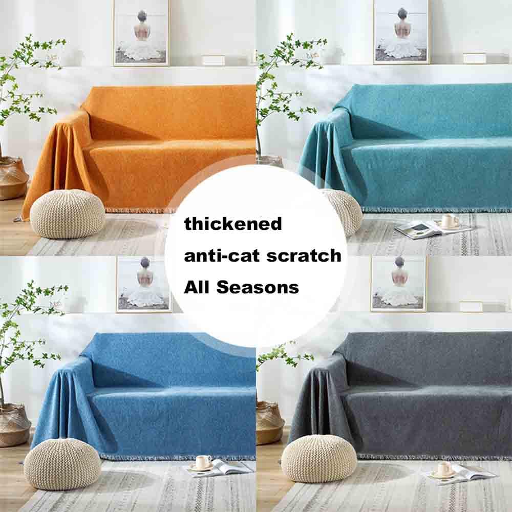 Manta Grande para Sofá, Plaid Impermeable, Chenille Mantas Grandes, Cubre Chaise Longue, Lavable (#396, 180x380cm)