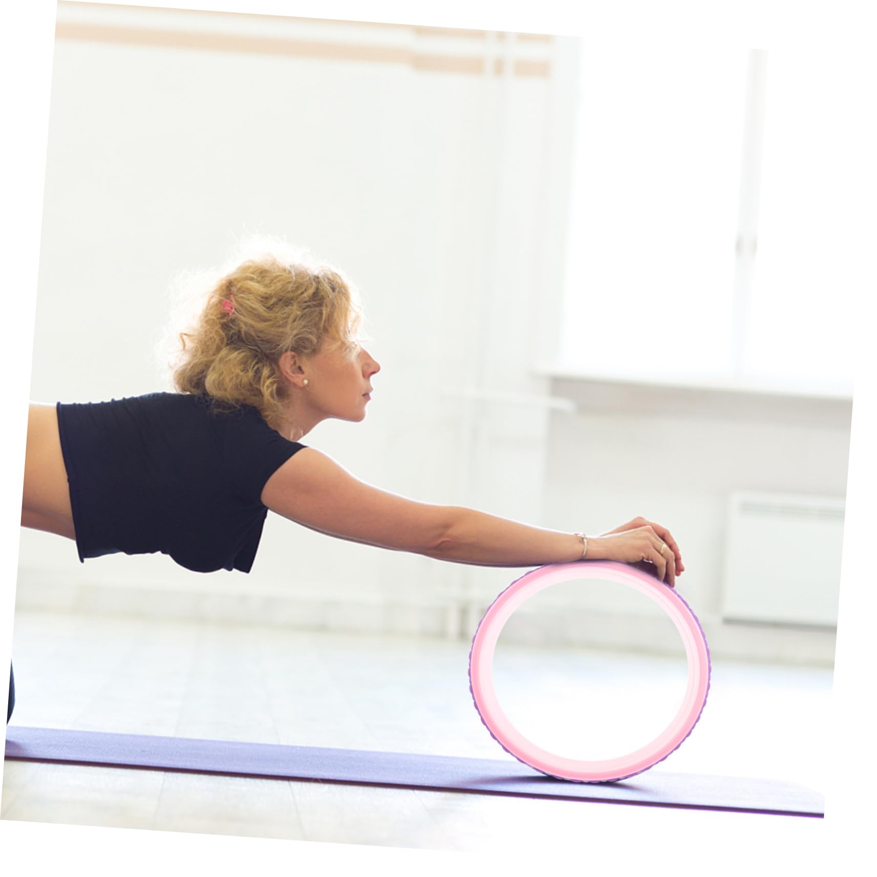 INOOMP 1pezzi Ruota Per Yoga Strumento Per Massaggio Backbend e Allenamento Pilates Supporto Per Posizioni Yoga e Stretching Corpo Intero