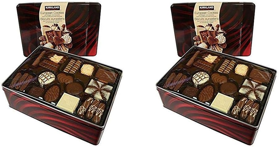 Kirkland Signature European Cookies with Belgian Chocolate, 49.4 Oz, 1 Count (Pack of 2)