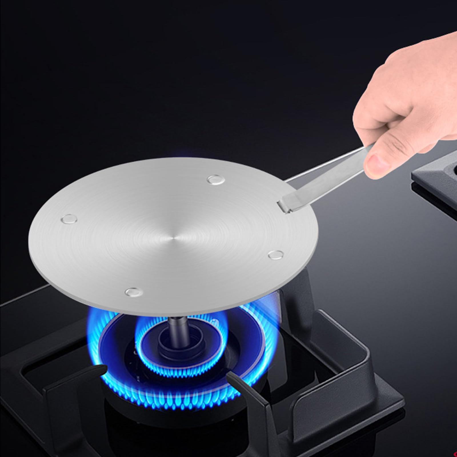 Difusor de calor para cocina de gas, adaptador de inducción, placa de inducción, difusor de calor cocina eléctrica, tamaño 200 x 200 x 3,4 mm/240 x 240 x 3,4 mm, placa de atenuación con mango