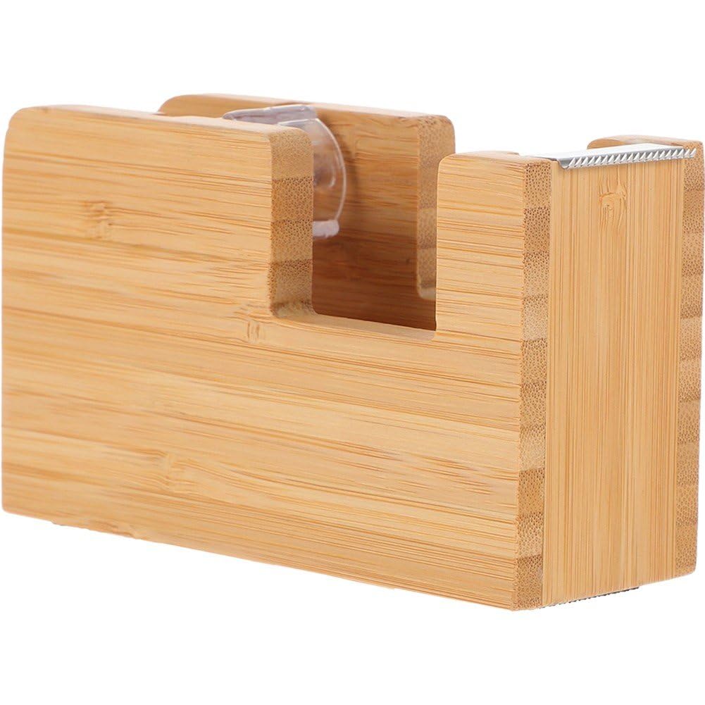 Support de coupe-ruban de bureau en bambou de qualité supérieure