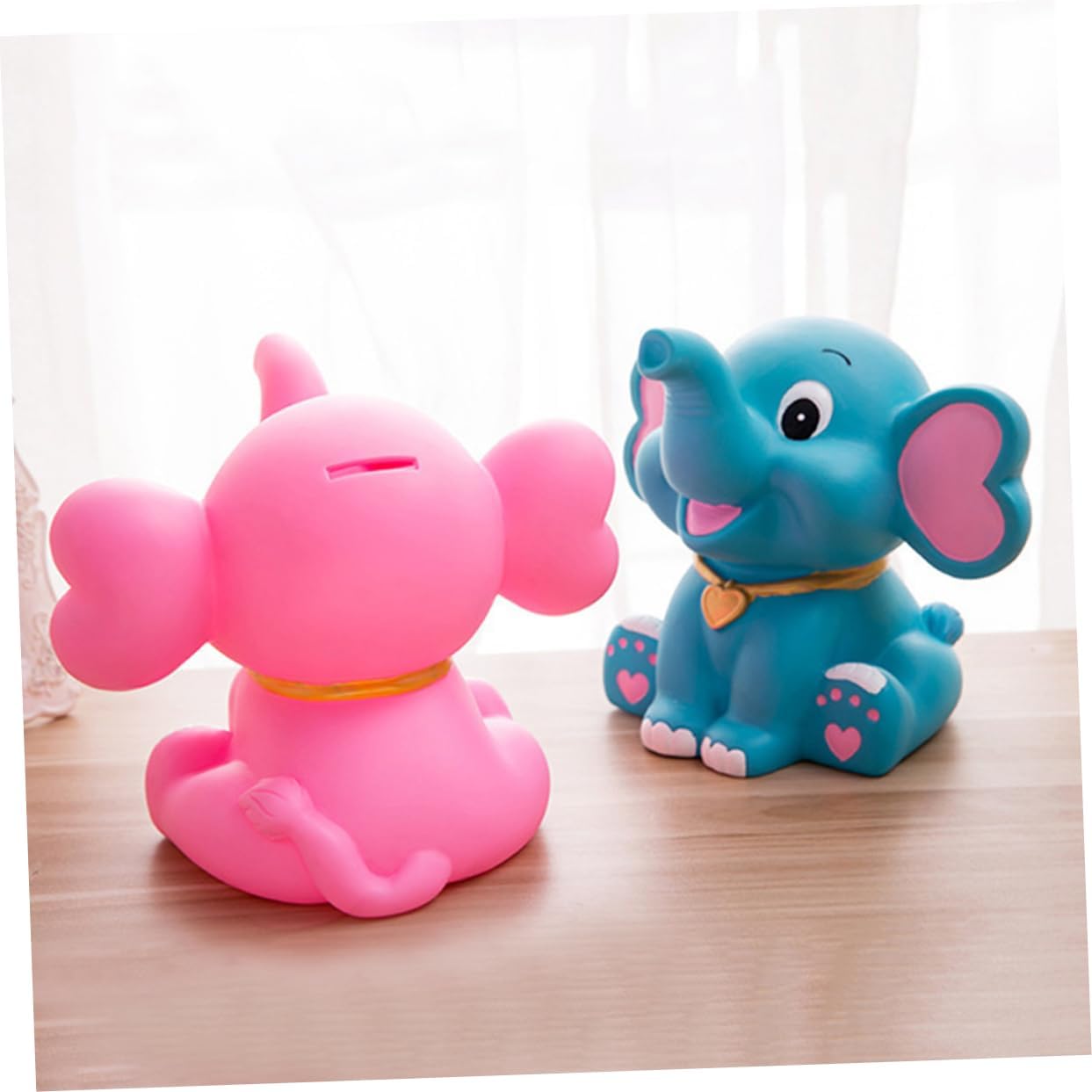 Resin Elephant Saving Pot Boys and Girls Coin Bank Elephant Bank Toys for Child Pink Elephant Bank