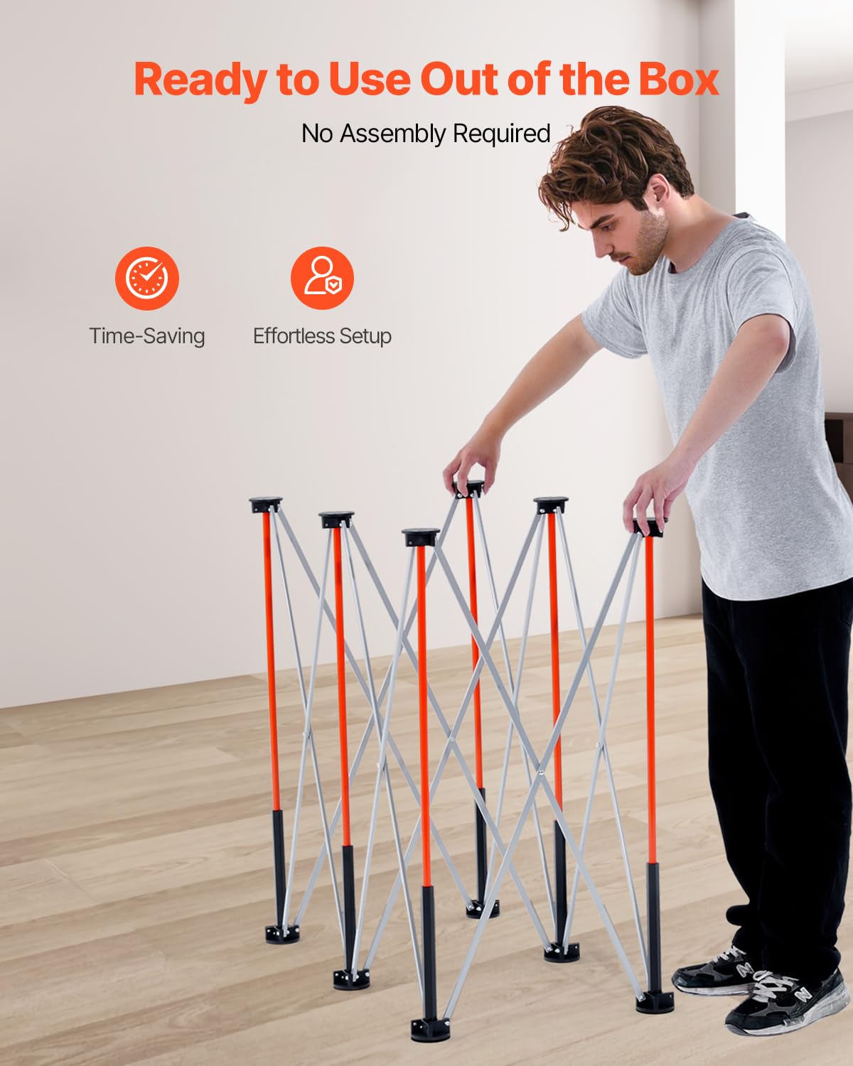 VEVOR Banco de Trabajo Plegable Portátil, Banco de Trabajo 1266 x 665 x 733 mm con Bolsa de Almacenamiento (Tablero no Incluido), Capacidad de Peso de 1135 kg para Garaje, Taller y Exterior