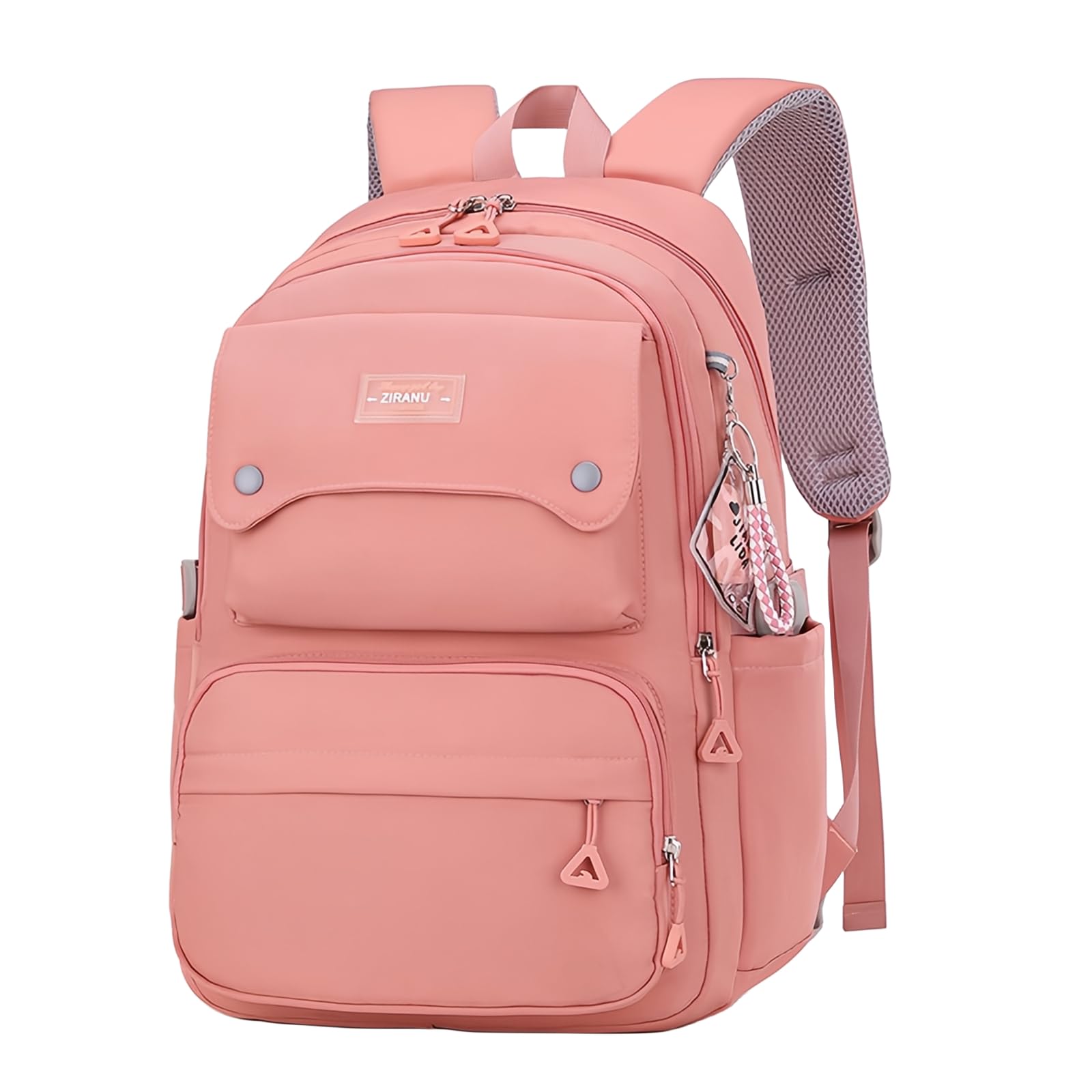 BansusuSolid-Color Girls Backpacks for School Capacity Elementary Bookbags, School Bags for Teens Girls Casual Daypack