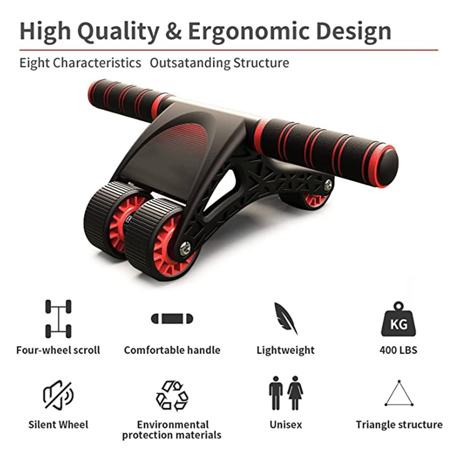 Roue Abdominale Automatic Rebound Abdominal Wheel, Wheel,,kit De Tapis Abdominal,Équipement D'exercice De Roue