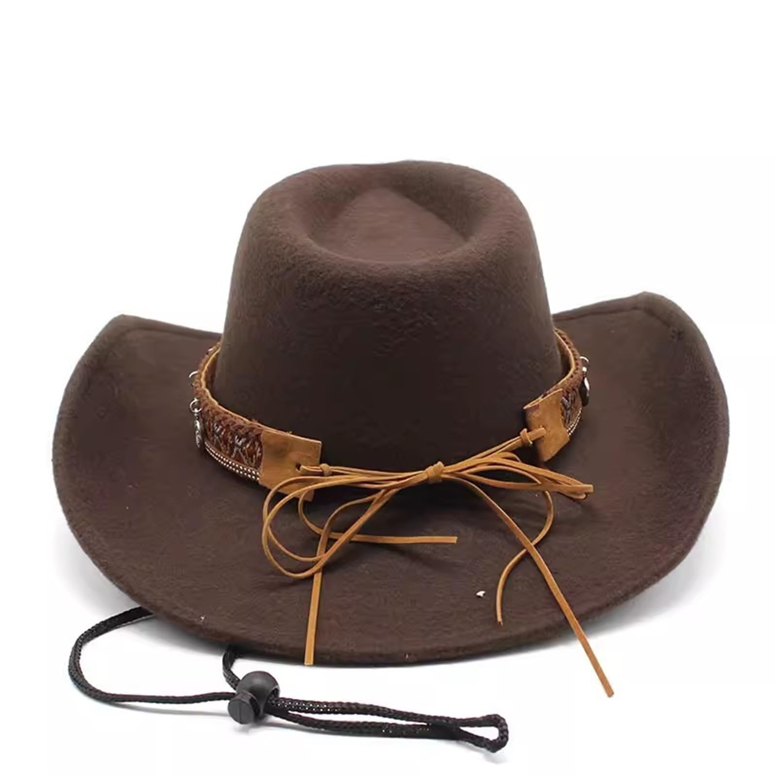 Cappello da Cowboy Cappello da Cowboy Occidentale Bombetta in Tweed Vintage Equitazione per Uomo e Donna
