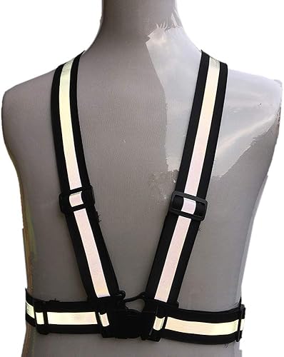 Miniatura 3 de zojo Chalecos de seguridad, paquete de 10 unidades, ligeros, ajustables y elásticos, seguridad y alta visibilidad para correr, trotar, caminar,