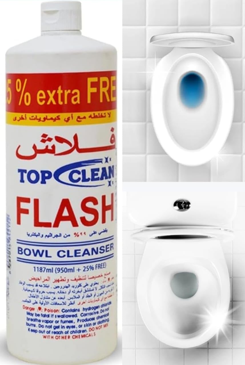 TOP CLEAN FLASH Bowl Cleanser, 1187ml, Kills 99% Germs