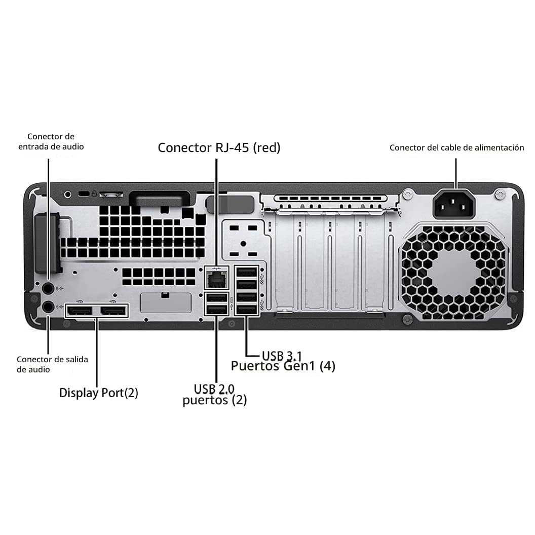 HP EliteDesk 800 G3 SFF - Ordenador de sobremesa (Intel Core i5-6600, 8 GB de RAM, 256 GB SSD, WiFi, Bluetooth, teclado QWERTY de EE.UU., Windows 11 Pro (reacondicionado)