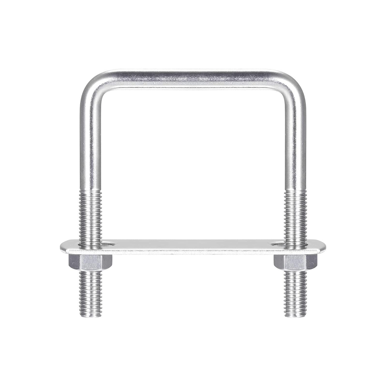 TA-VIGOR 3 sets M8 Square U-Bolts, 62mm Inner Width 80mm Length 304 Stainless Steel U-Bolts with Nut