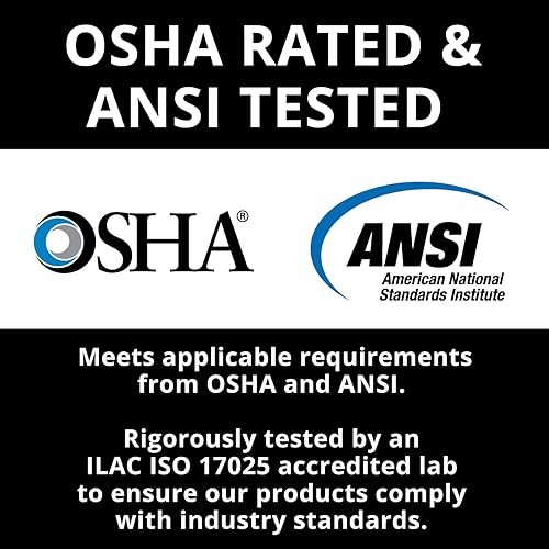 Miniatura 5 de AFP Sistema de línea de vida horizontal  Cuerda de protección temporal para 4 hombres de 100 pies con dos correas de brazo cruzado, absorbente de