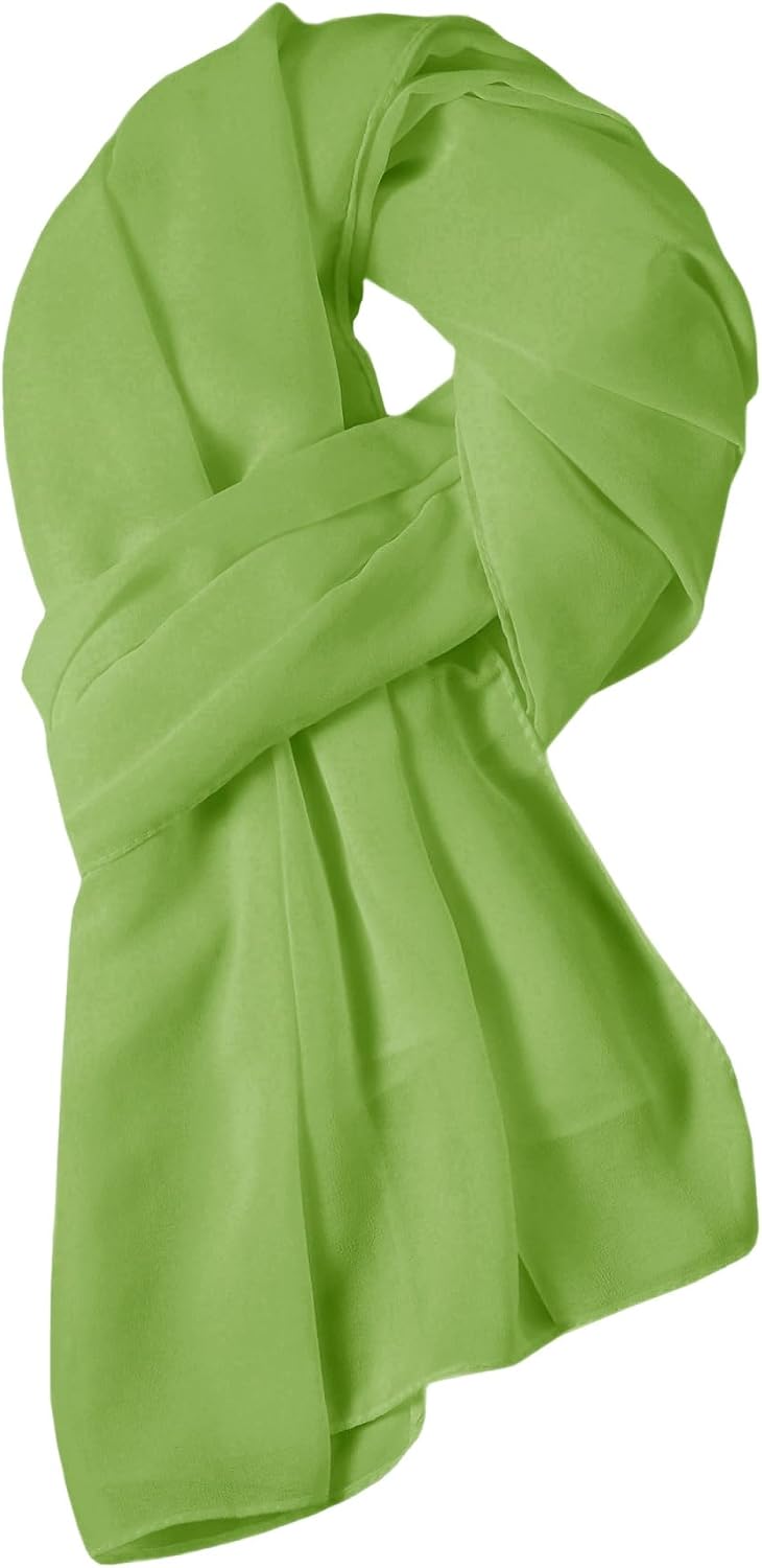 Chalina larga de chiffon suave para mujer