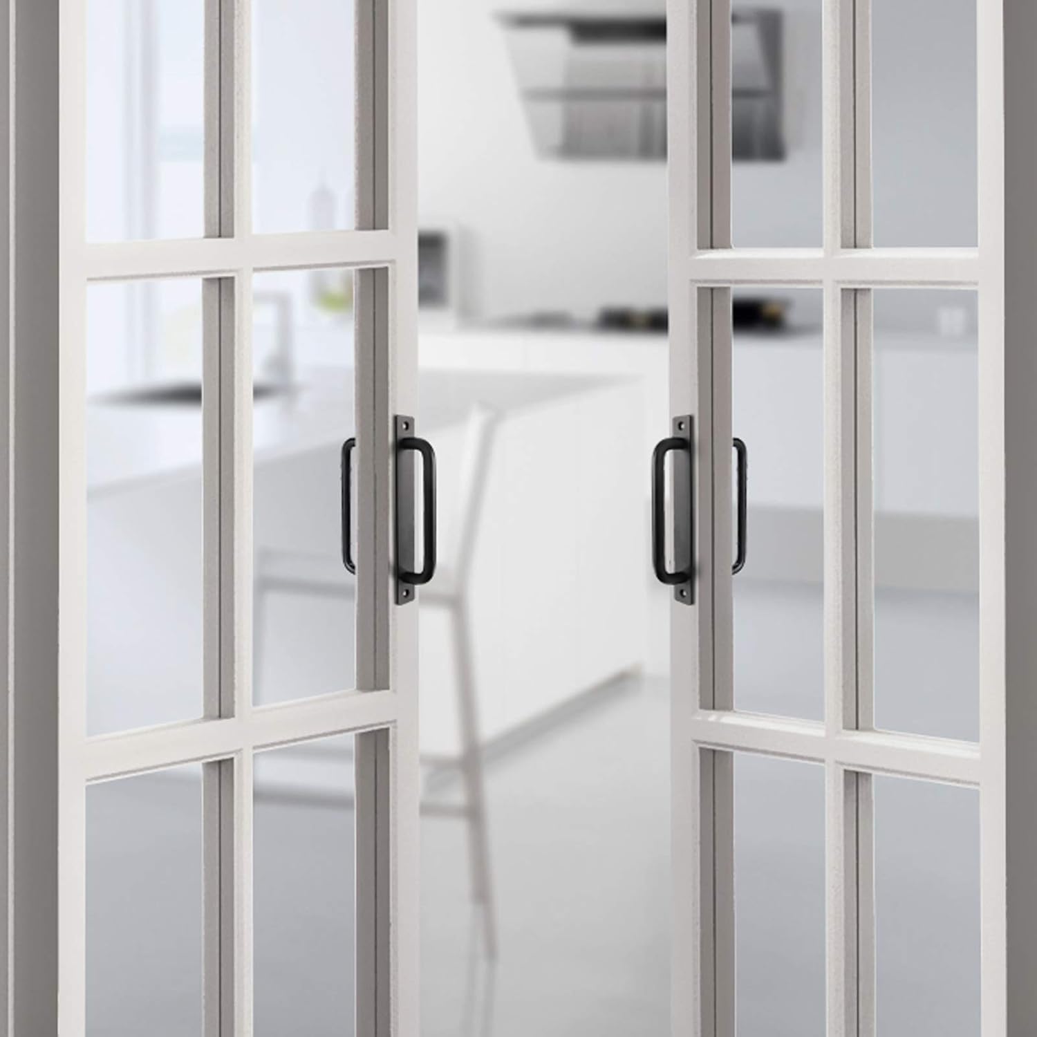 Door Pull Handle,Barn Door Pull Handle for Home Office Gate Shed and Garage for House Doors,Wooden Doors,Balcony Doors Front Door Handles for Wooden Doors(Blackhole Distance:160 mm