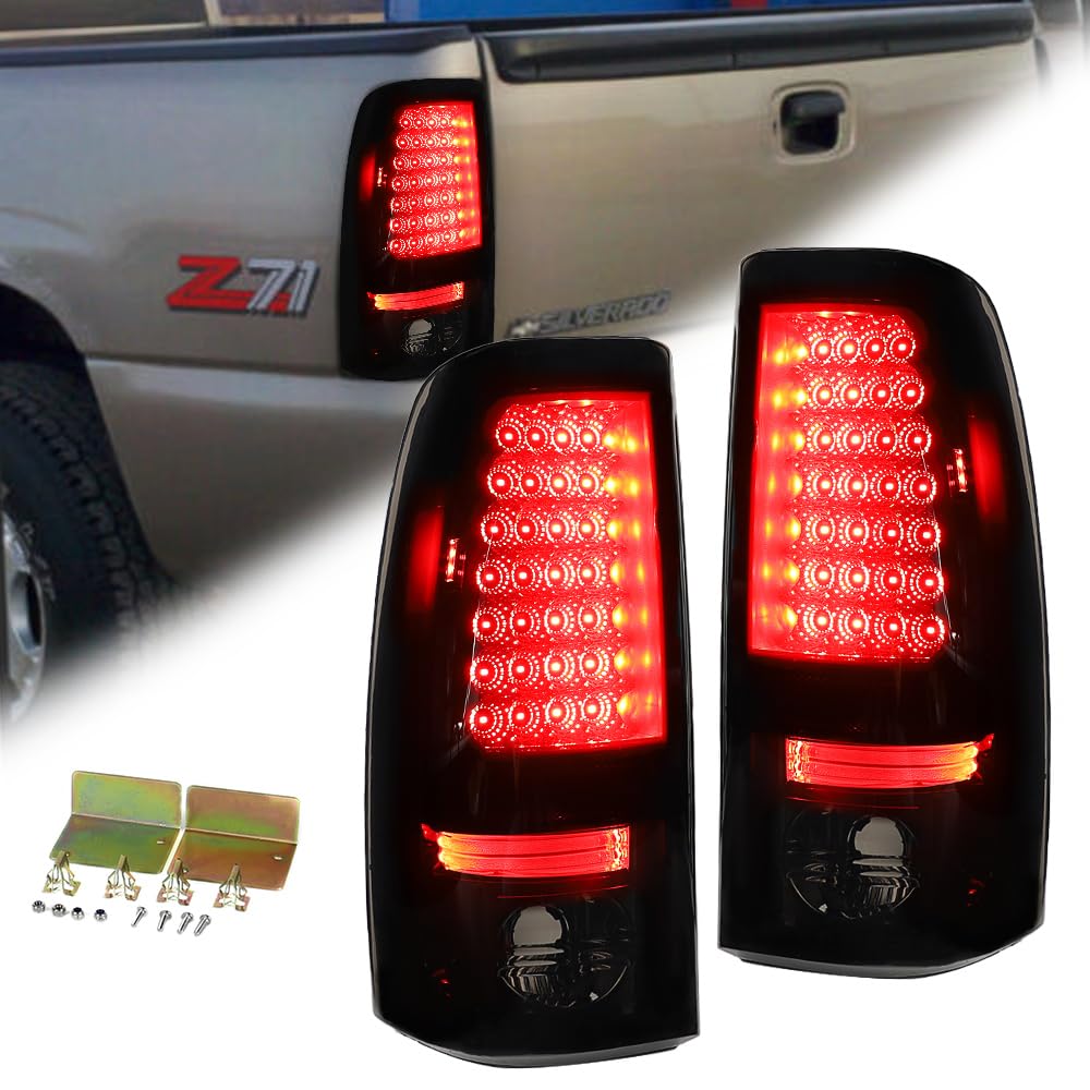 Tail Lights Assembly Fit for 1999-2002 Chevy Silverado 1500 Brake Stop light 2001-2003 GMC Sierra 1500/1500 HD/ 2500/2500 HD
