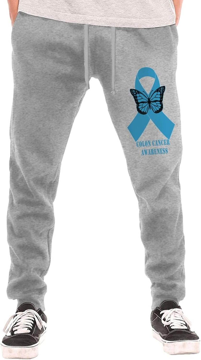 Colon Cancer Awareness Men's Long Pants Athletic Running Pants Sports Pants