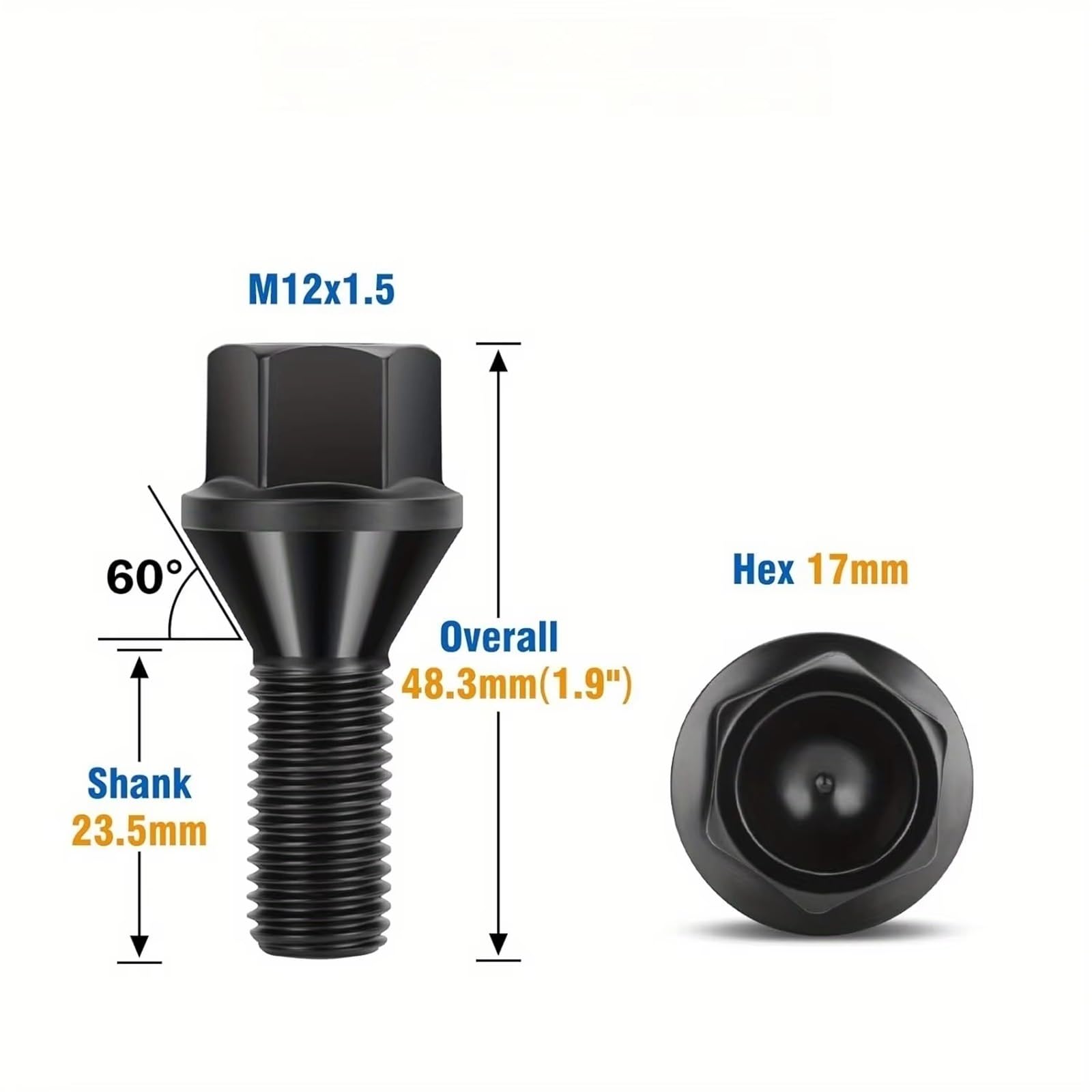 Bulloni ruota auto Compatibile Con BMW Per 1 Series E87 2003 2004 2005 2006 2007 20 Pezzi Set Di Dadi Conici Per Cerchi In Lega