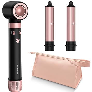 3 in 1 Air Styler with High-Speed Hair Dryer Brush & Air Curler for Curling, Negative Ions Frizz-Free Styling Drying, No Heat Damage, Fit for All Hair Types Hot Hair Styler with Travel Case
