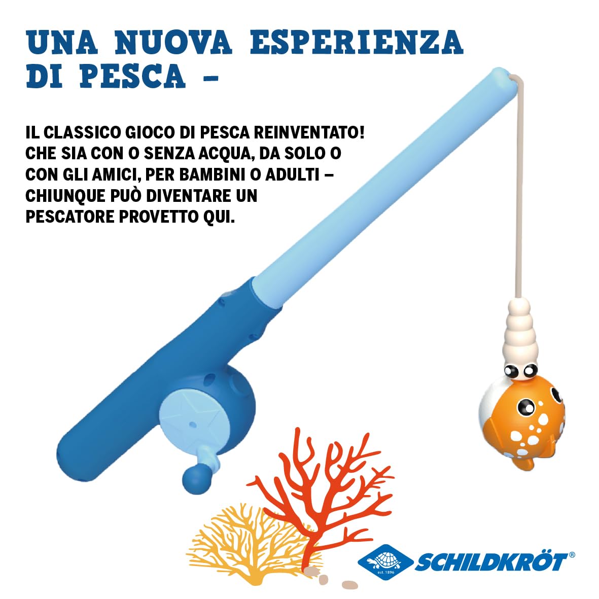 Schildkröt Gioco di Pesca Magnetico per Bambini | da Interni ed Esterni | con Canna Telescopica e Animali Magnetici | Ideale per Mare, Giardino, Piscina e Vasca | Colori Assortiti