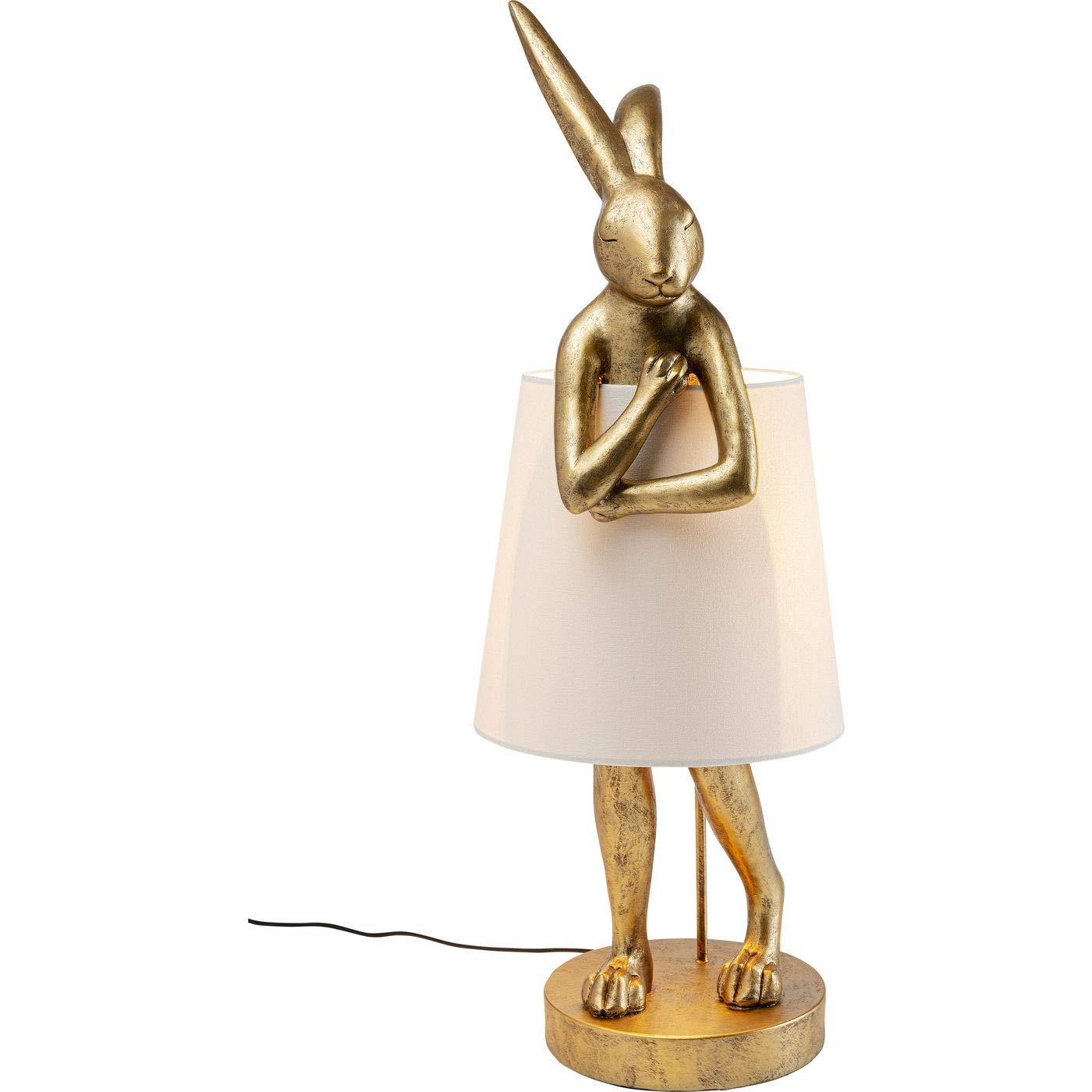 Kare Design Lampada da tavolo Animal Rabbit, oro, 88 cm
