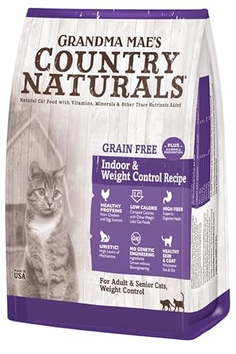 Grandma Mae's Country Naturals Grain Free Dry Cat & Kitten Food 12 Lb Weight Control & Hairball Recipe #TOP16