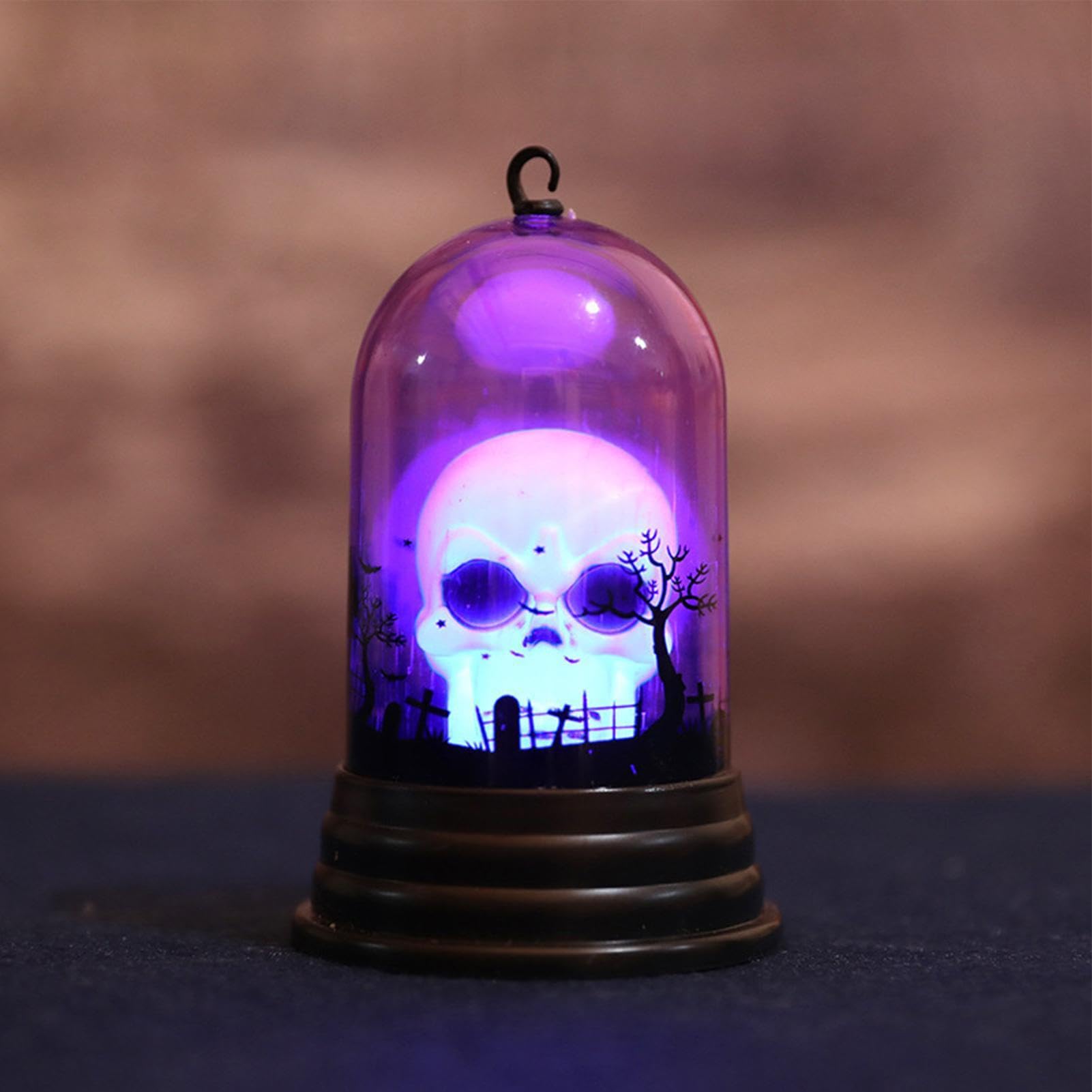 Lámpara de calavera centros de mesa decorativos de calabaza de Halloween de