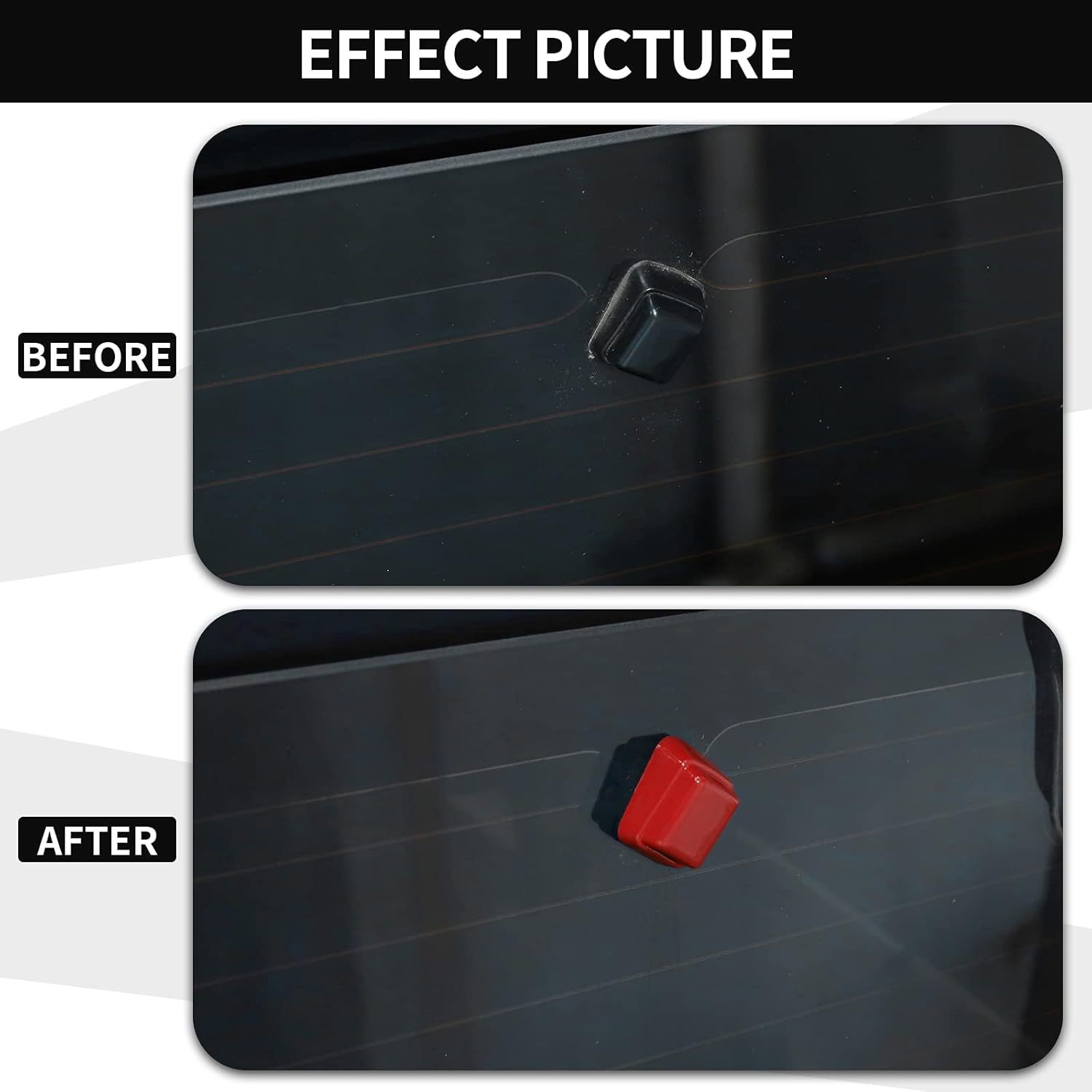 Rear Tail Door Window Hinge & Rain Wiper Nozzle Decorative Cover Fit for 2018-2026 Jeep Wrangler JL JLU(Red)