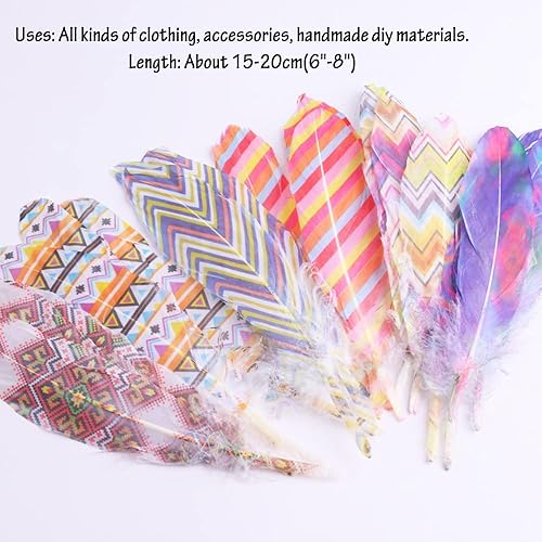 Miniatura 2 de Feather Craft - Plumas de ganso naturales de 6 a 8 pulgadas, 18 piezas para sombreros, arte de boda, actuación, decoración de fiesta en el hogar